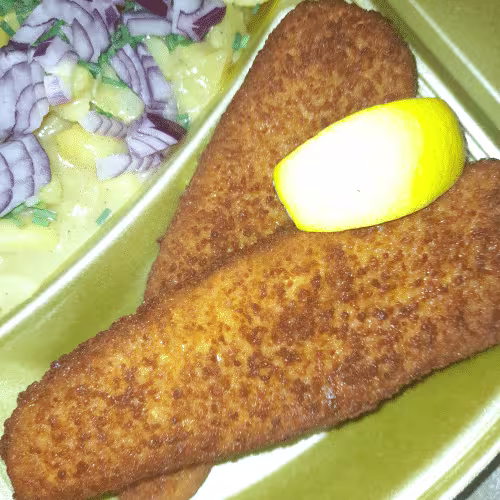 Gebackenes Seelachsfilet