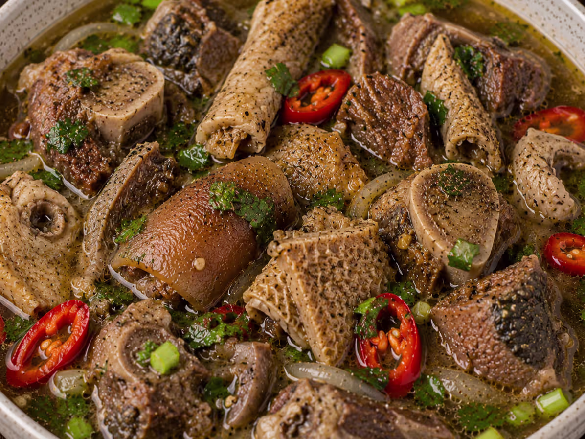 Assorted meat pepper soup