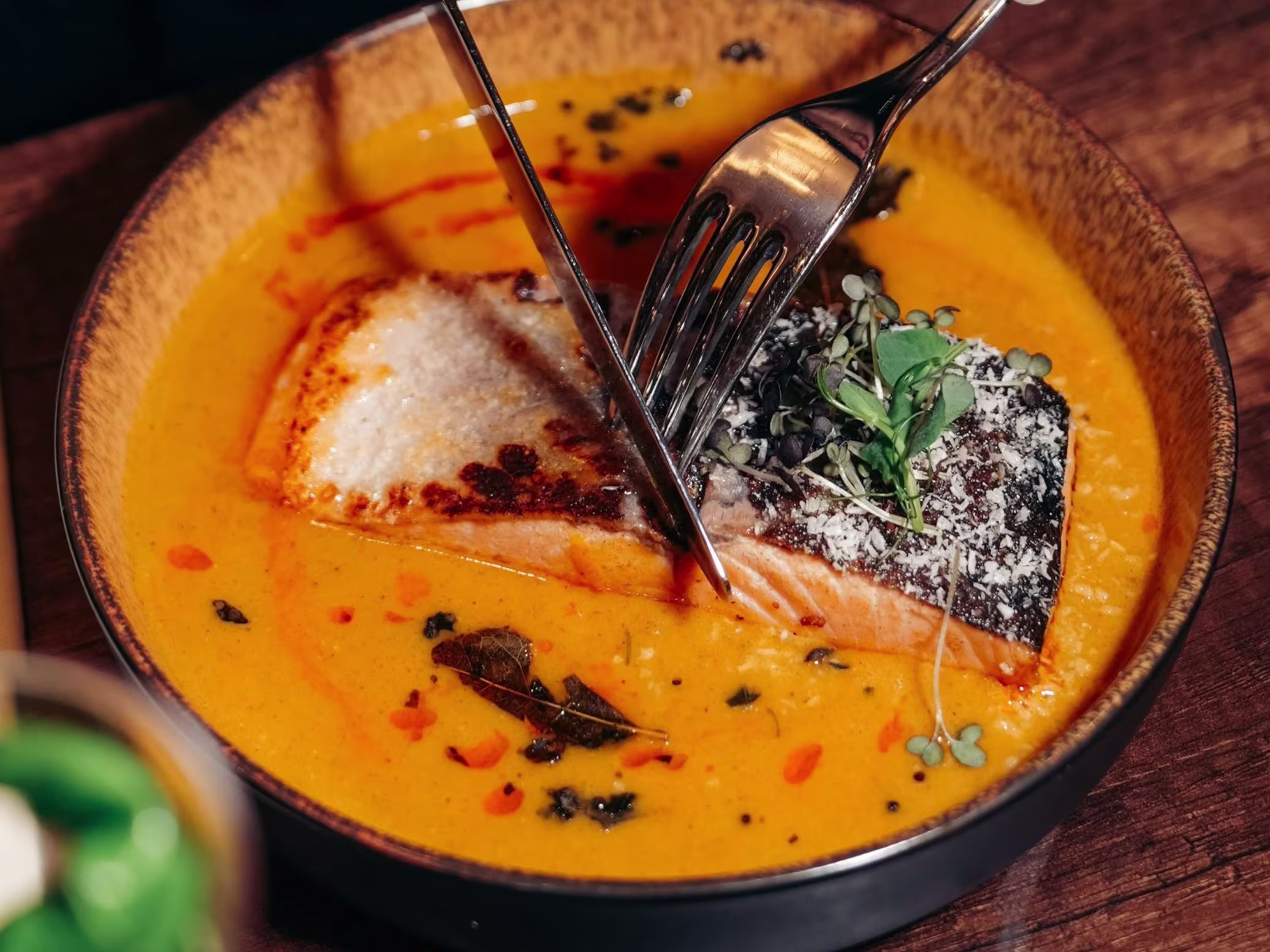 Lachsfilet Kokosnuss Curry