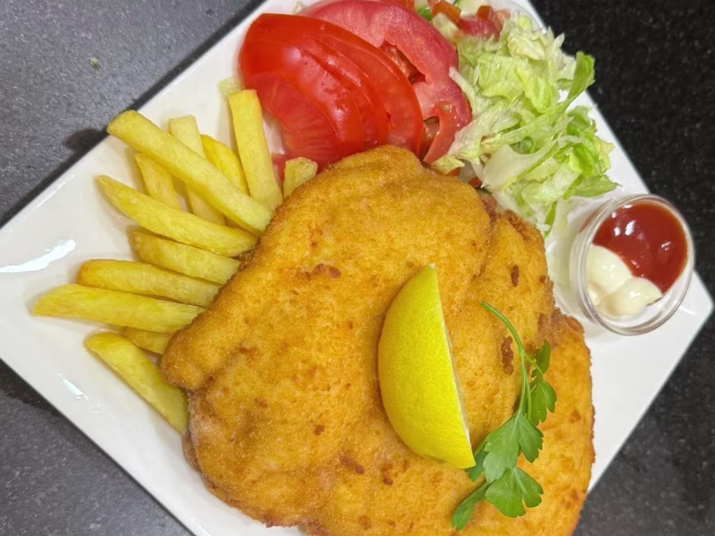 Riesen Schnitzel Teller Pute