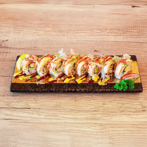 Ura Maki Flambé Salmon