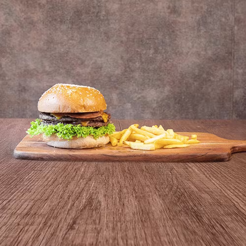 Medium XXL Bacon Double Burger