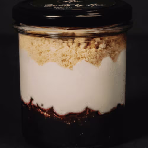 Cheesecake mit Heidelbeeren (Dessert im Glas)