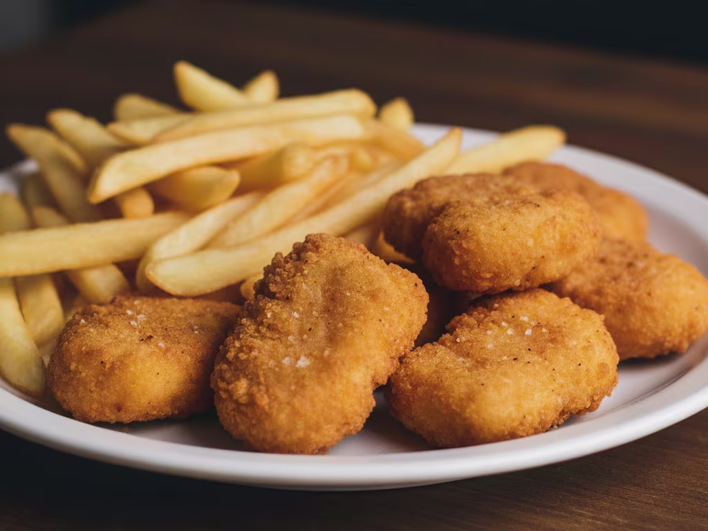 6-er Nuggets mit Pommes
