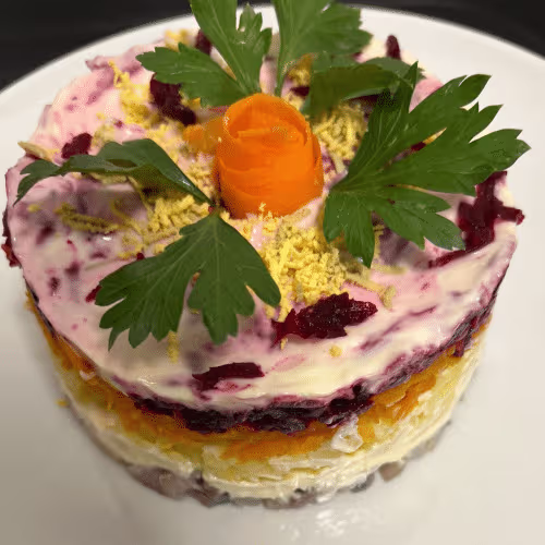 Große Herring Salat