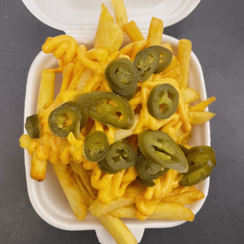 Chili Cheese Pommes frites (scharf)
