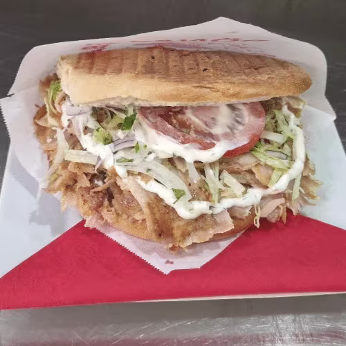 Kebap mit Fladenbrot (Pute/Huhn)