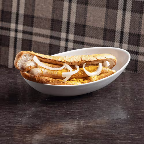 Riesen Hot-Dog mit Bratwurst