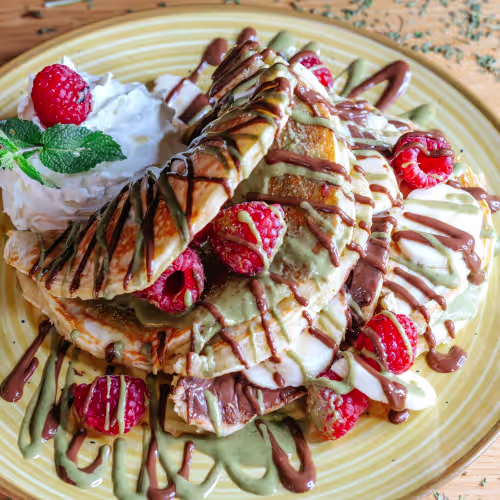 American Pancakes Pistazien-Nutella
