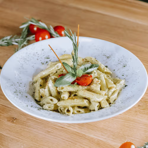 Pasta Pesto mit 120g Garnelen
