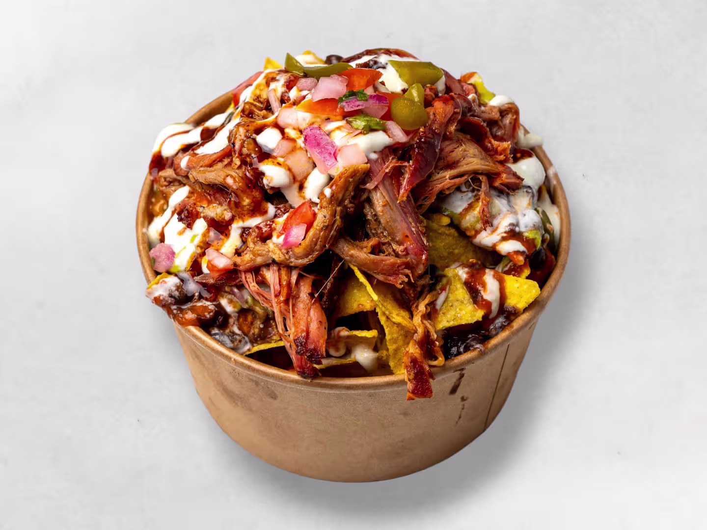 Baked Nachos Mit Pulled Pork