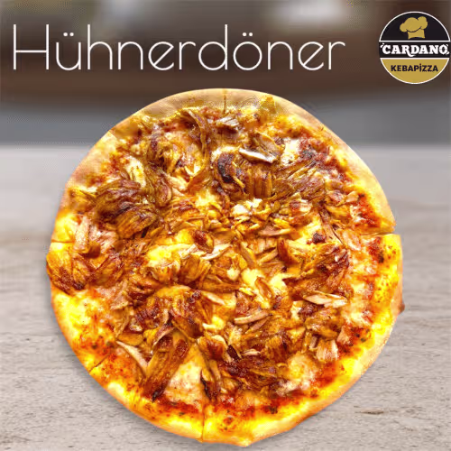 Familienpizza-Hühnerfleisch