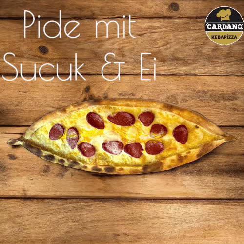 Pide mit Wurst (Sucuk)