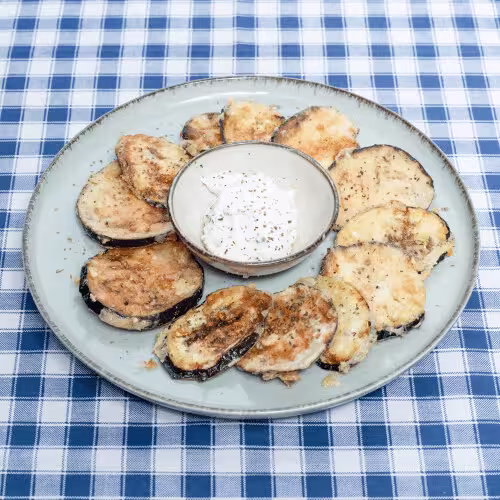Melanzani und Zucchini Chips, gebacken