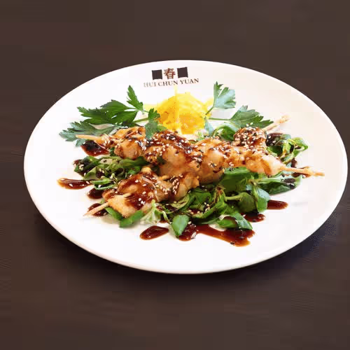 Garnelenspieße mit Teriyakisauce (2 Stück)