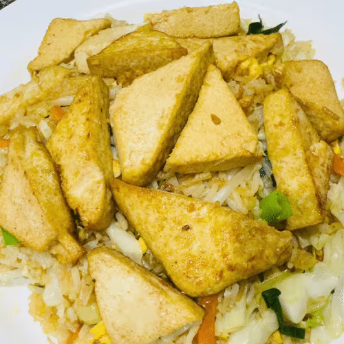 Eierreis mit Tofu