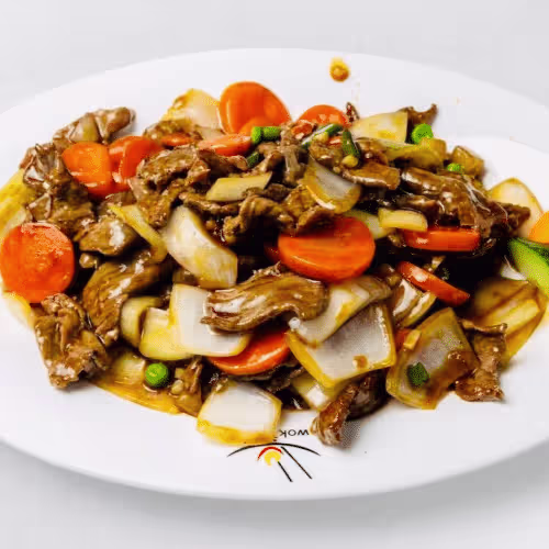Rindfleisch mit Zwiebeln