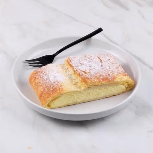 Topfenstrudel 190g mit Vanillesoße
