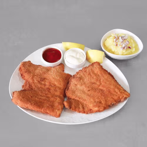 XL Schnitzel Teller mit Beilage