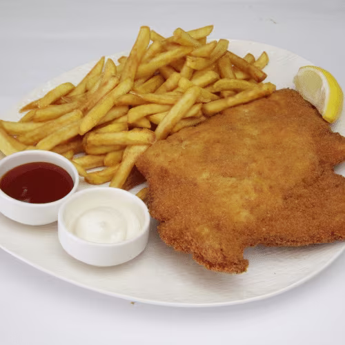 Cordon Bleu Spezial Hawaii Teller mit Beilage