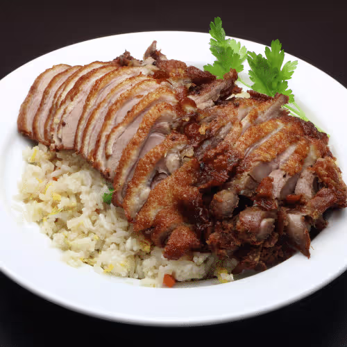Gebratener Reis mit Ente (scharf)