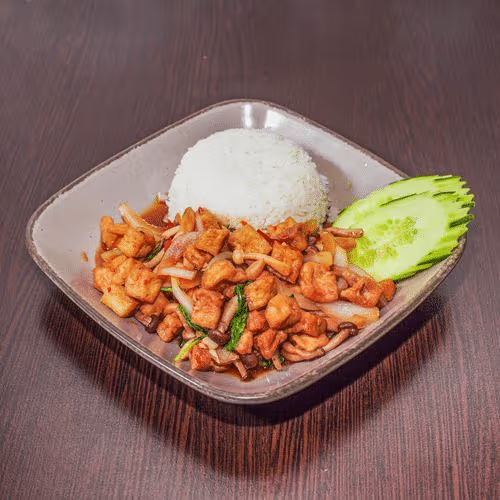 Veg. Ka Prao Hed Taohoo