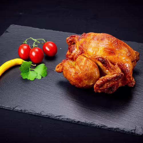 Ganzes gegrilltes Maishendl