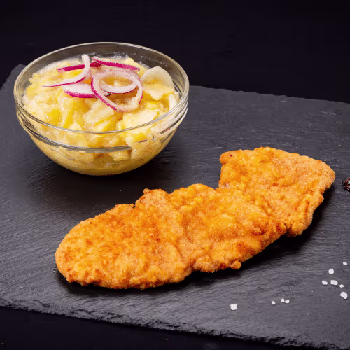 Gebackenes Schnitzel vom Maishendlfilet