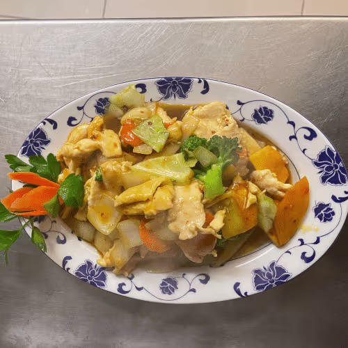 Hühnerfleisch mit Curry