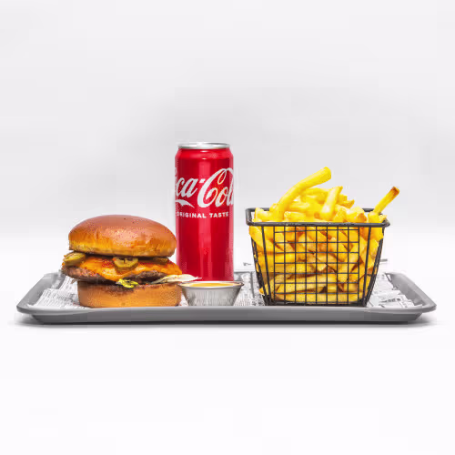 Doppelter Chilli-Cheese Burger Menü