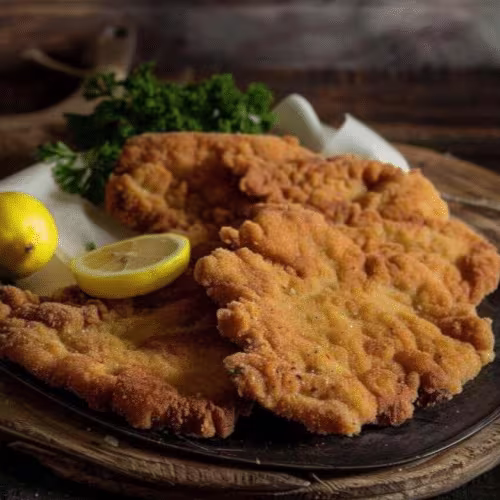Gebackenes Hühner Schnitzel