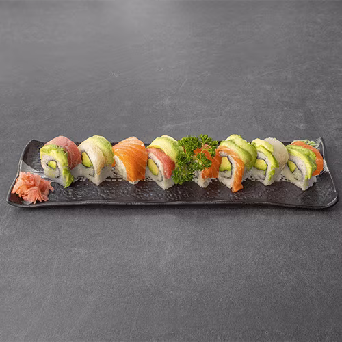 Regenbogen Sushi Rolls (8 Stück)
