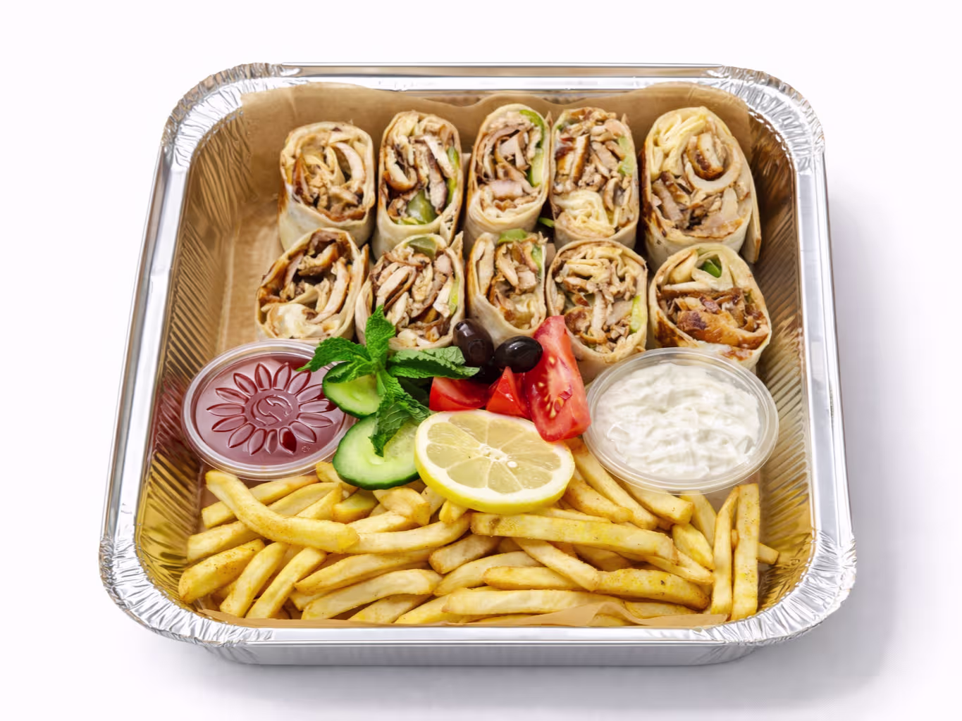 Falafel-Schawarma Party-Box (für 4 Personen)