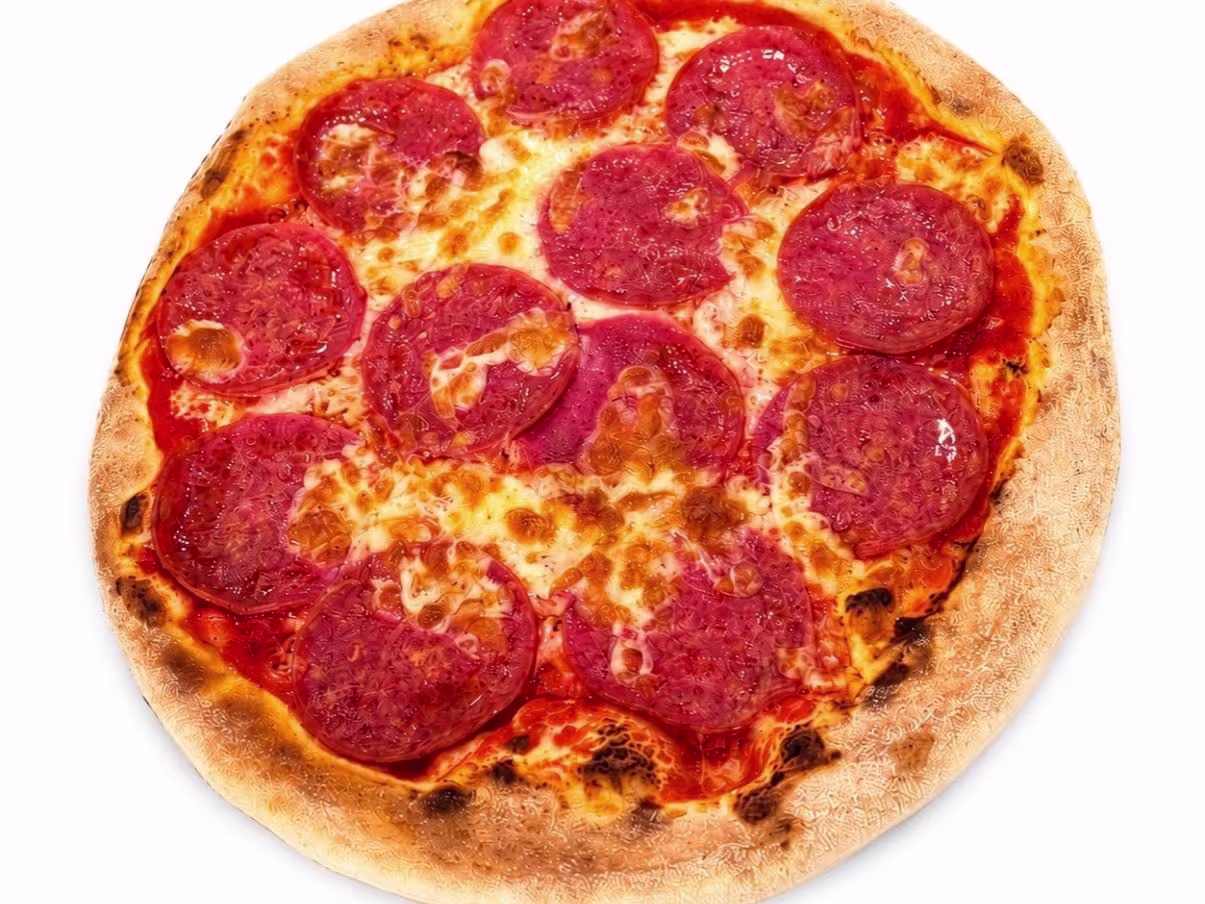 Pizza Salami mit pepsi 0.33