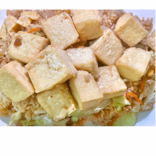 Gegrillte Tofu Box mit Eierreis