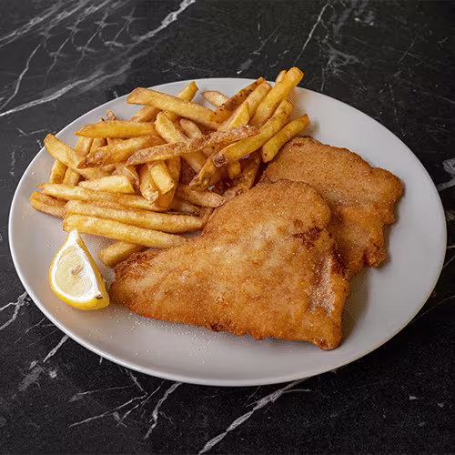 Schnitzel Teller vom Huhn