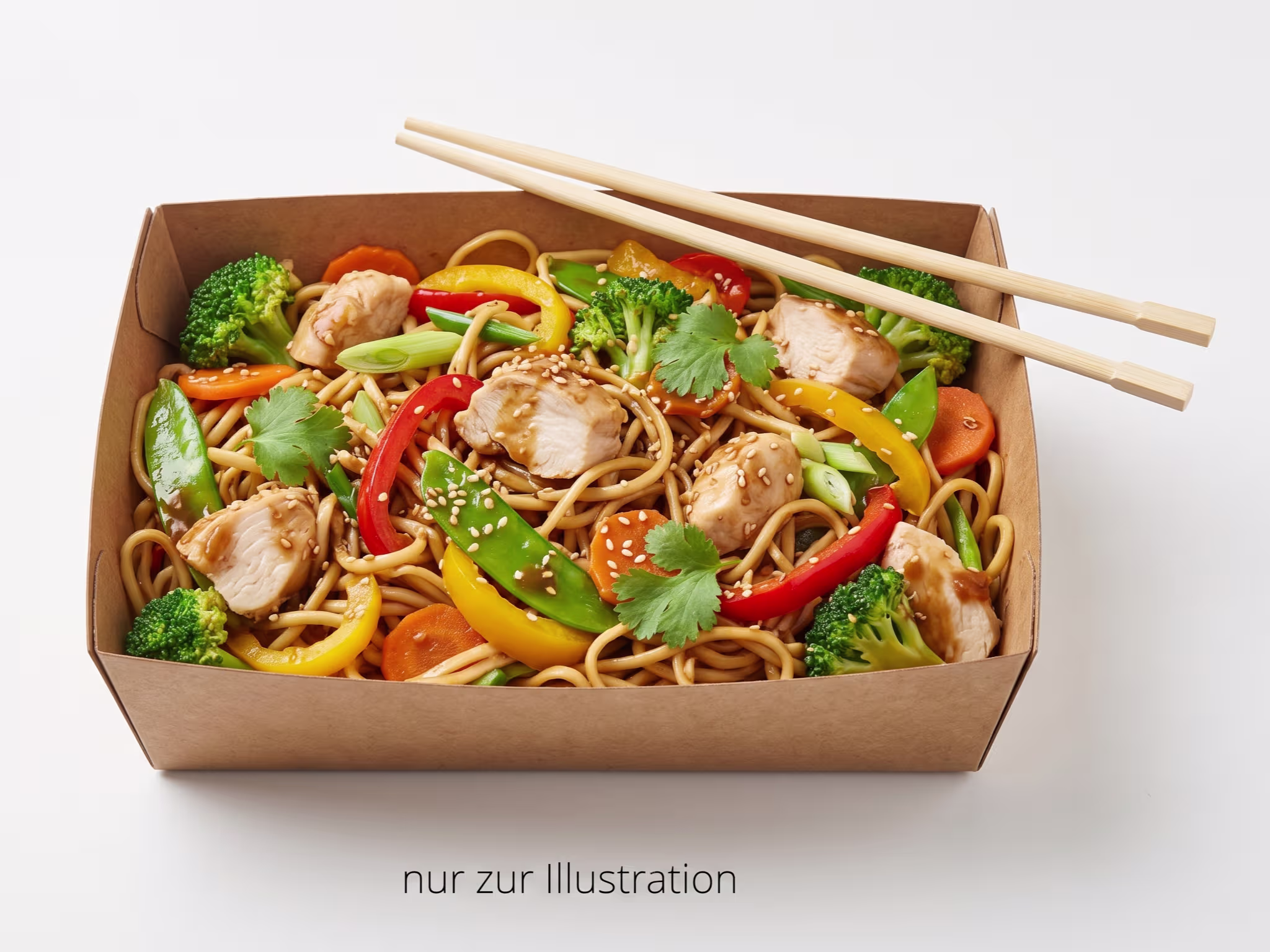 Mit Hühnerfleisch