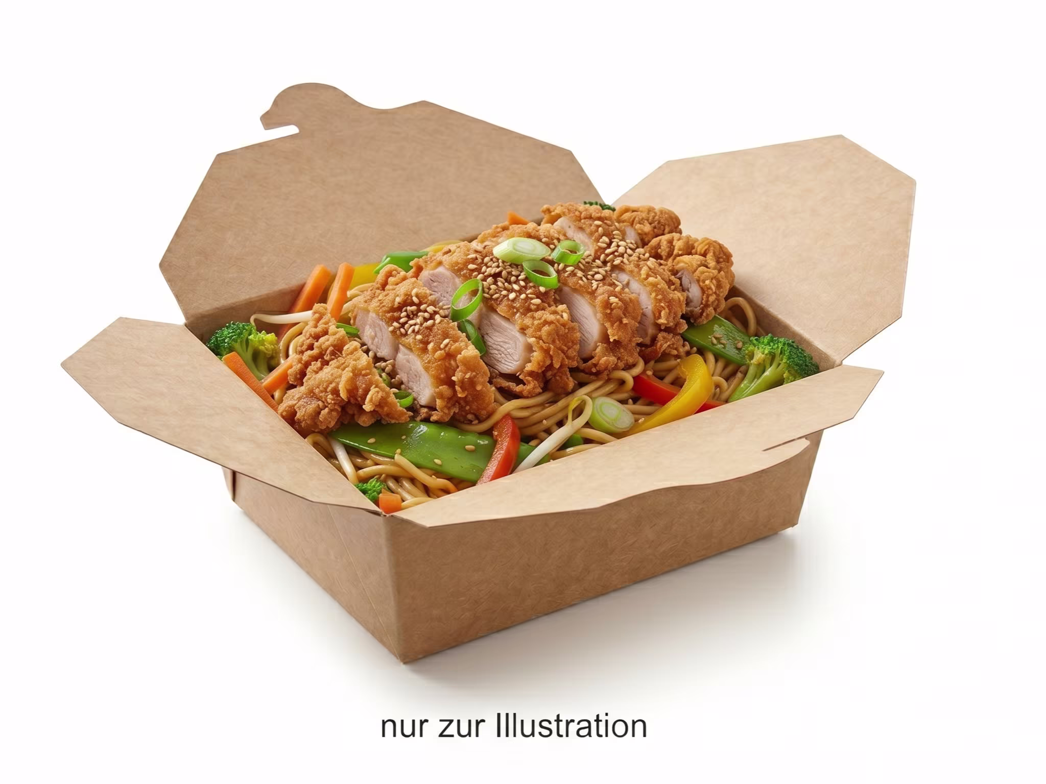 Mit knusprigen Huhn