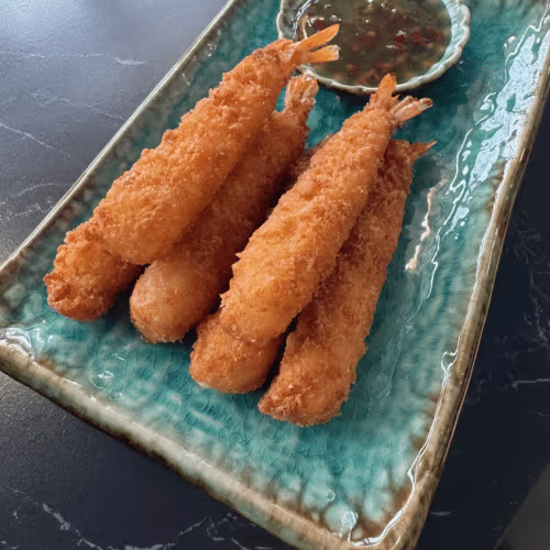 V8 tempura Garnelen