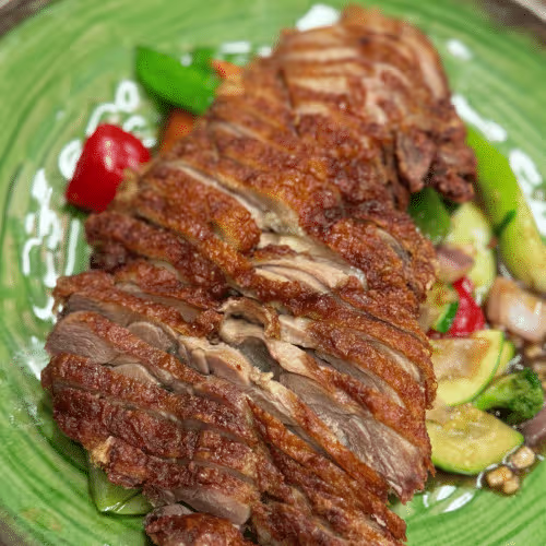 H6 Wok Gemüse mit knuspriger Ente