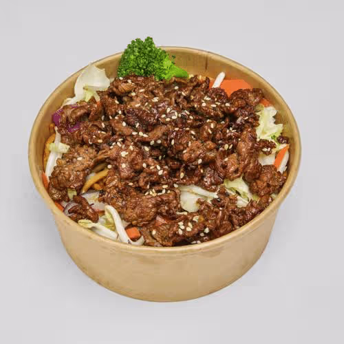 Nudeln mit mongolischem Rindfleisch