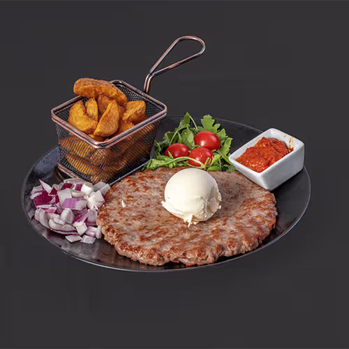 Pljeskavica mit kajmak (300g)