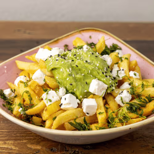 Pommes Guacamole und Feta (veggie)