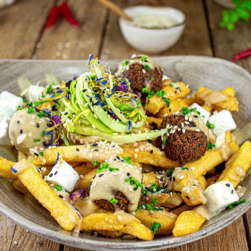 Pommes Falafel Oriental (veggie)