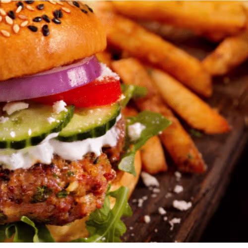 Greek Burger Menü
