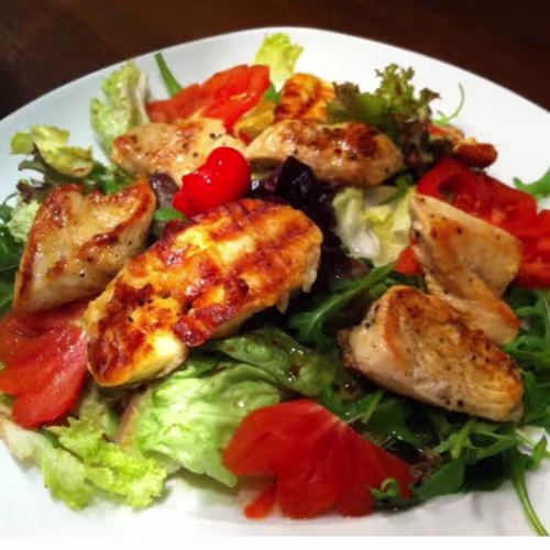 Hühnerfiletstreifen Salat