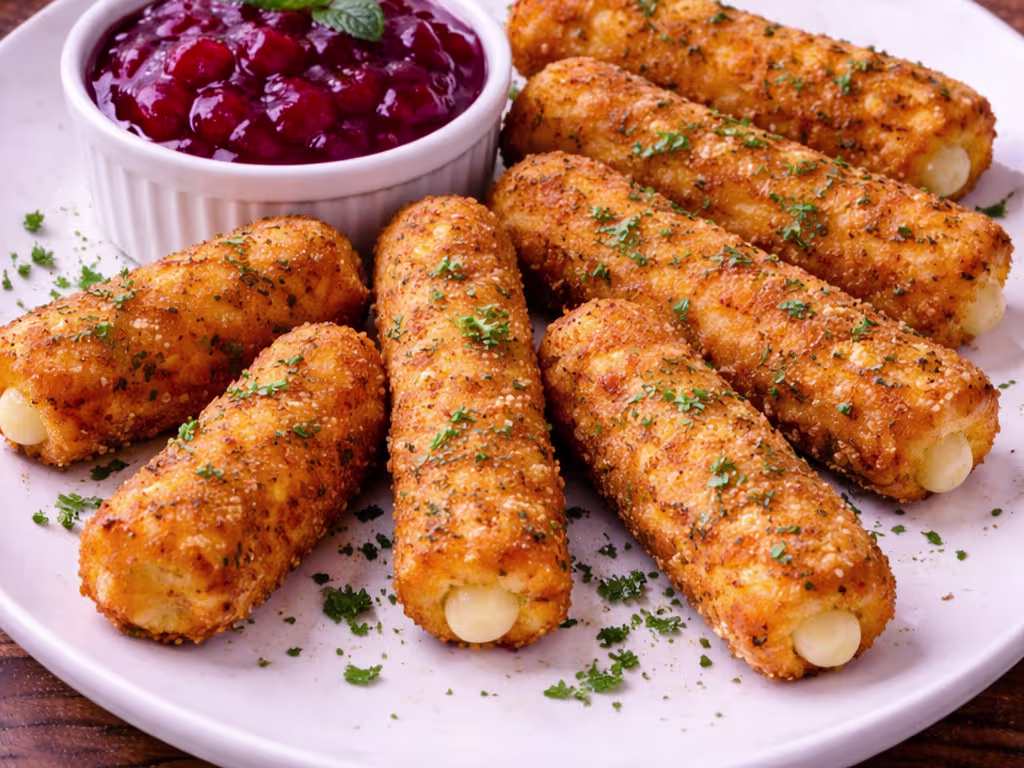 Gebackene Mozzarella-Sticks (8 Stück)