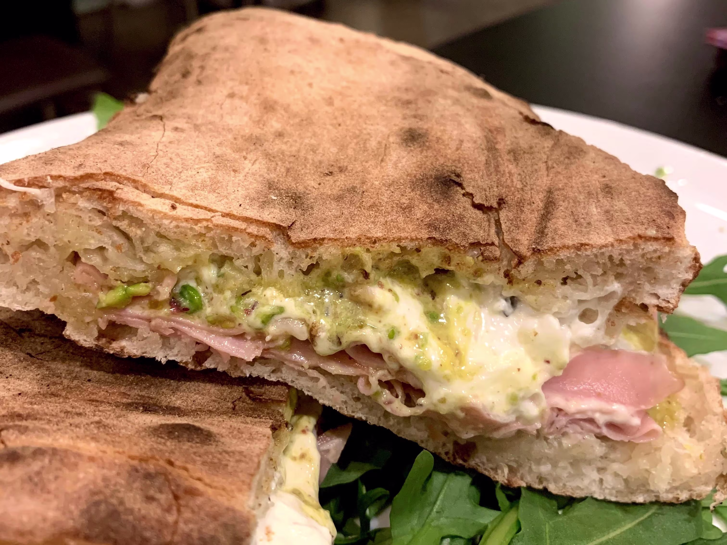 Ciabatta Pistacchio, Mortadella, Bufala & Stracciatella