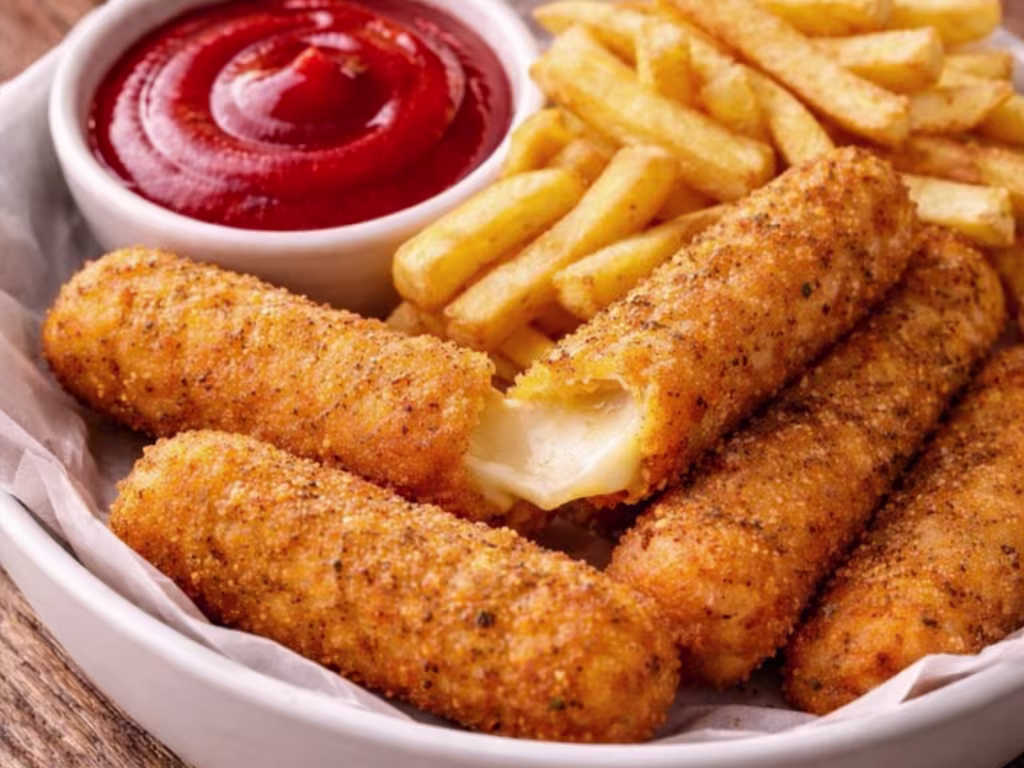 Mozzarella Sticks mit Hausfritten
