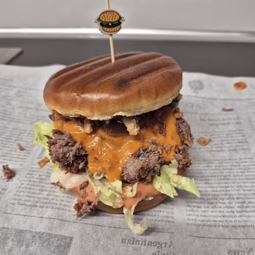Pulled Beef Burger (hausgemacht)